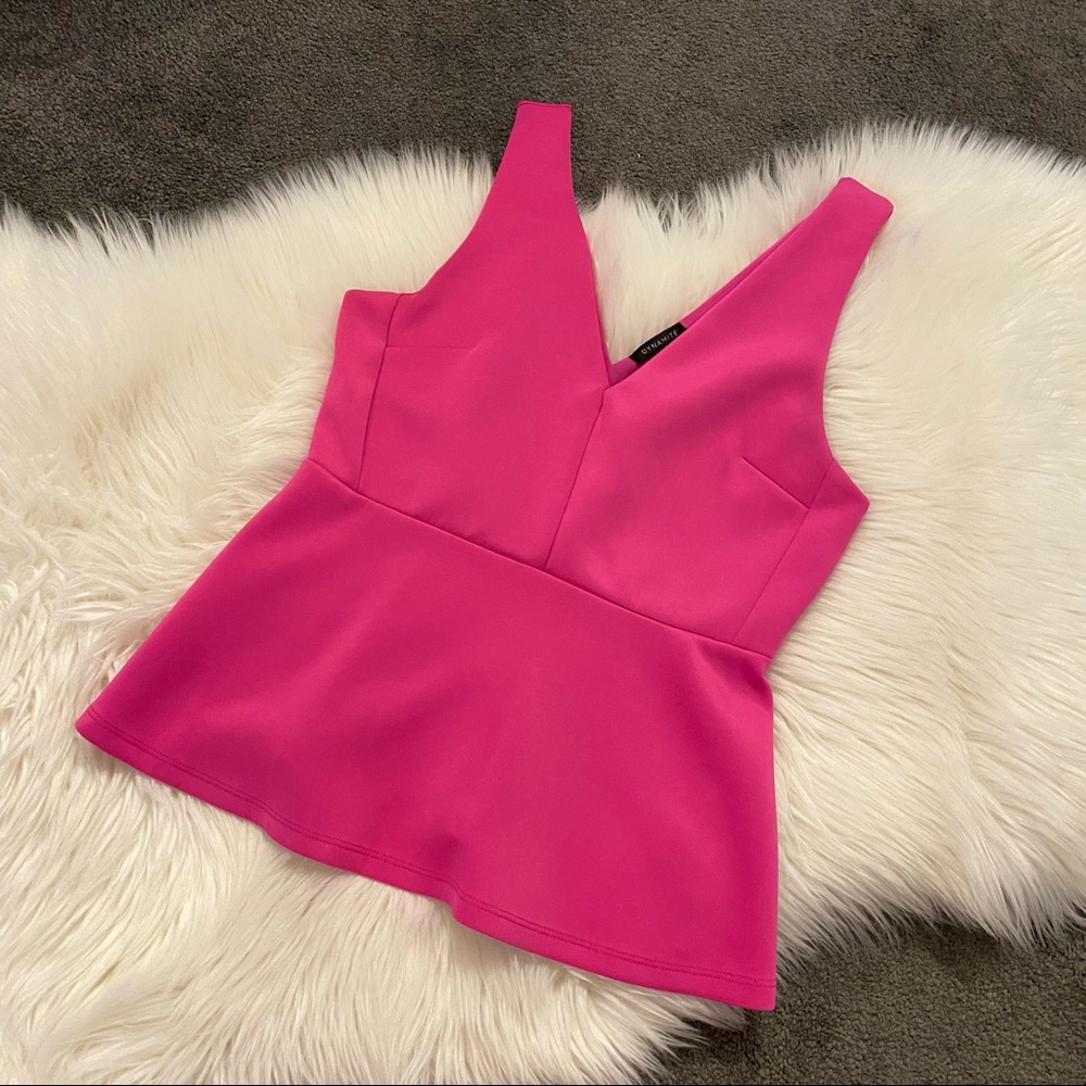 Hot pink peplum top